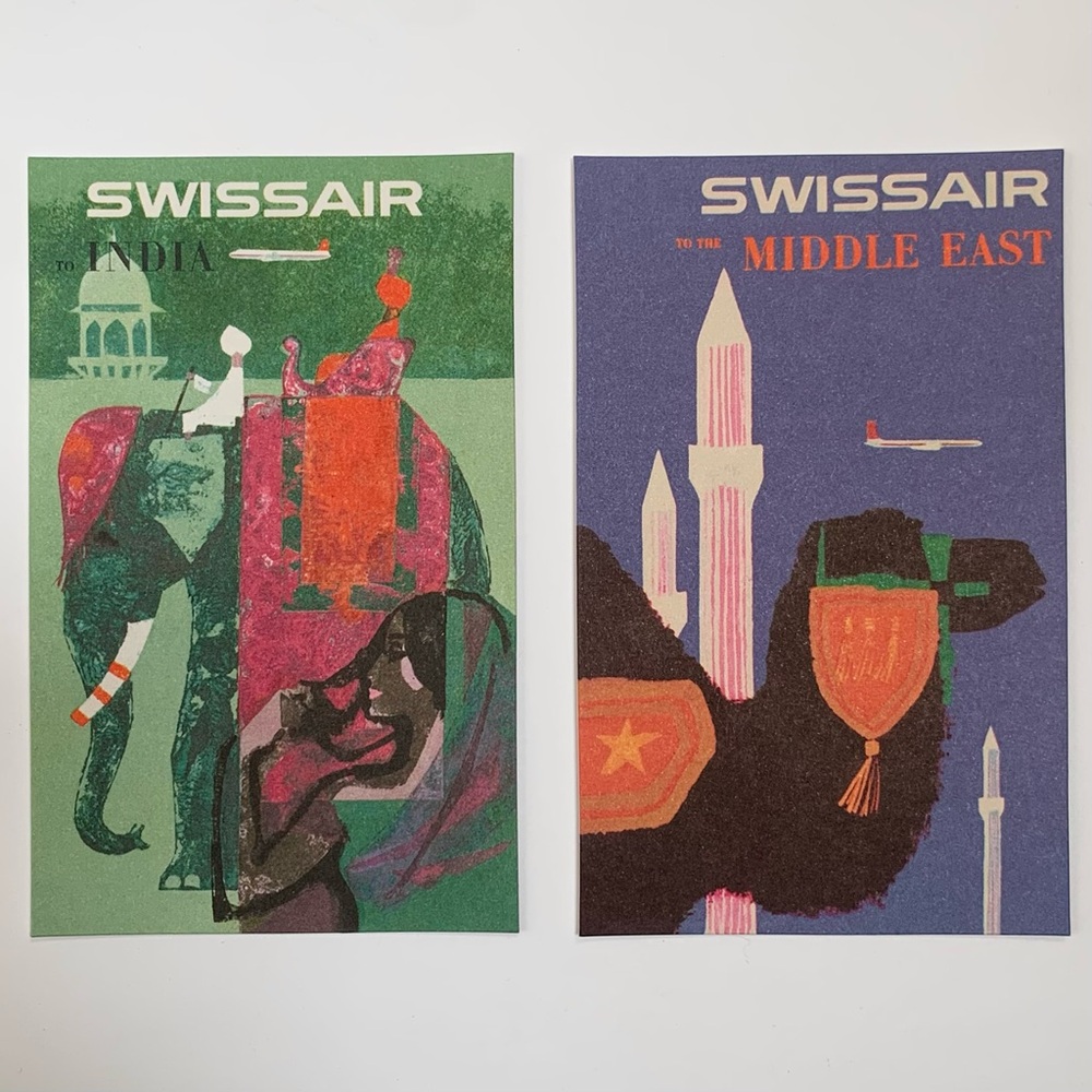 Louis Vuitton jumbo Swiss air luggage stickers